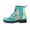 Abstract Green Marble Men's Boots-grizzshop