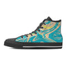 Abstract Green Marble Men's High Top Shoes-grizzshop
