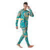 Abstract Green Marble Men's Pajamas-grizzshop