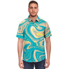 Abstract Green Marble Men's Short Sleeve Shirt-grizzshop