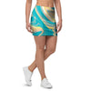 Abstract Green Marble Mini Skirt-grizzshop