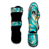 Abstract Green Marble Muay Thai Shin Guard-grizzshop