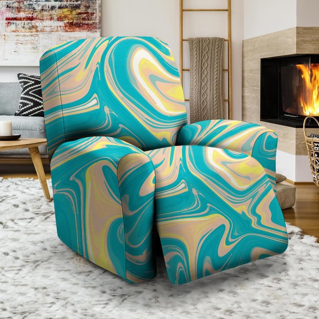 Abstract Green Marble Recliner Cover-grizzshop