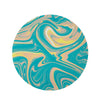 Abstract Green Marble Round Rug-grizzshop