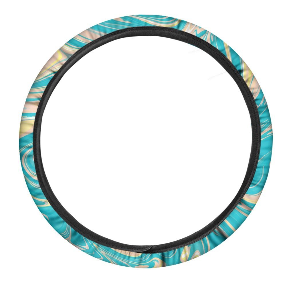 Abstract Green Marble Steering Wheel Cover-grizzshop