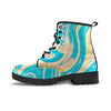 Abstract Green Marble Women's Boots-grizzshop