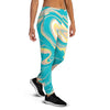 Abstract Green Marble Women's Joggers-grizzshop