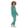 Abstract Green Marble Women's Pajamas-grizzshop