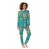 Abstract Green Marble Women's Pajamas-grizzshop