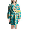 Abstract Green Marble Women's Robe-grizzshop