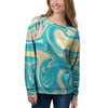 Abstract Green Marble Women's Sweatshirt-grizzshop