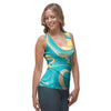 Abstract Green Marble Women's Tank Top-grizzshop
