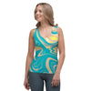 Abstract Green Marble Women's Tank Top-grizzshop