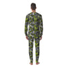 Abstract Grey And Neon Green Graffiti Print Pattern Men's Pajamas-grizzshop