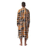 Abstract Grunge Houndstooth Camo Print Pattern Men's Robe-grizzshop