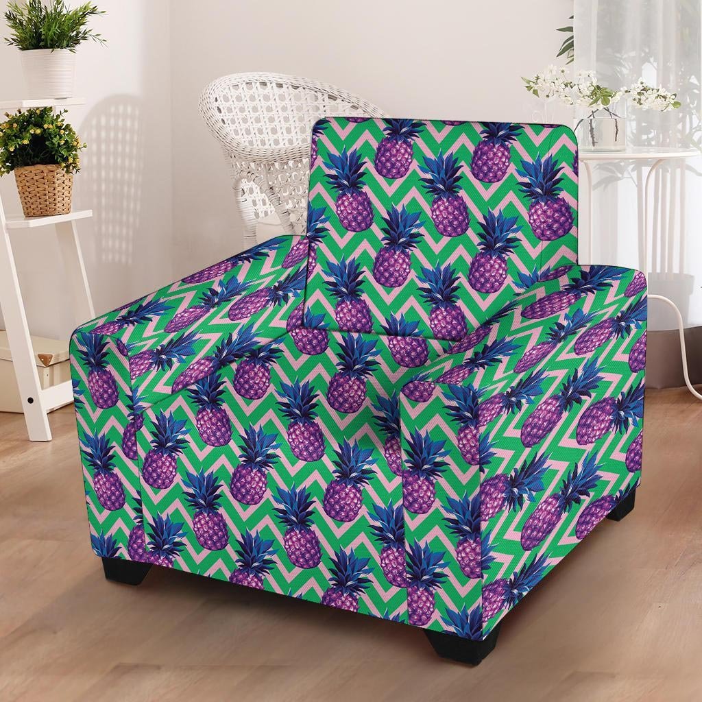 Abstract Hawaiian Pineapple Print Armchair Cover-grizzshop