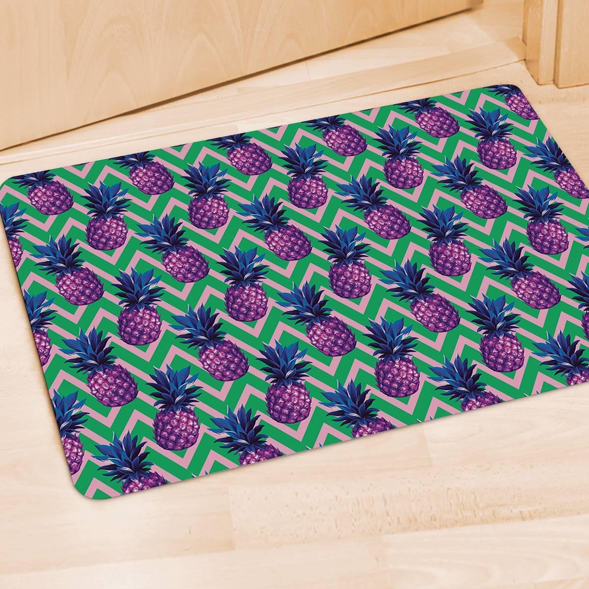 Abstract Hawaiian Pineapple Print Door Mat-grizzshop
