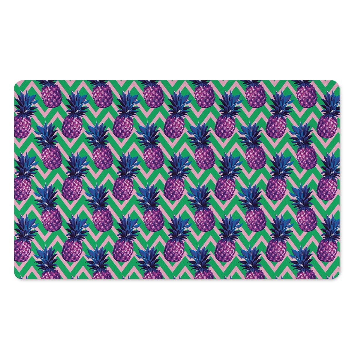 Abstract Hawaiian Pineapple Print Door Mat-grizzshop