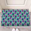 Abstract Hawaiian Pineapple Print Door Mat-grizzshop