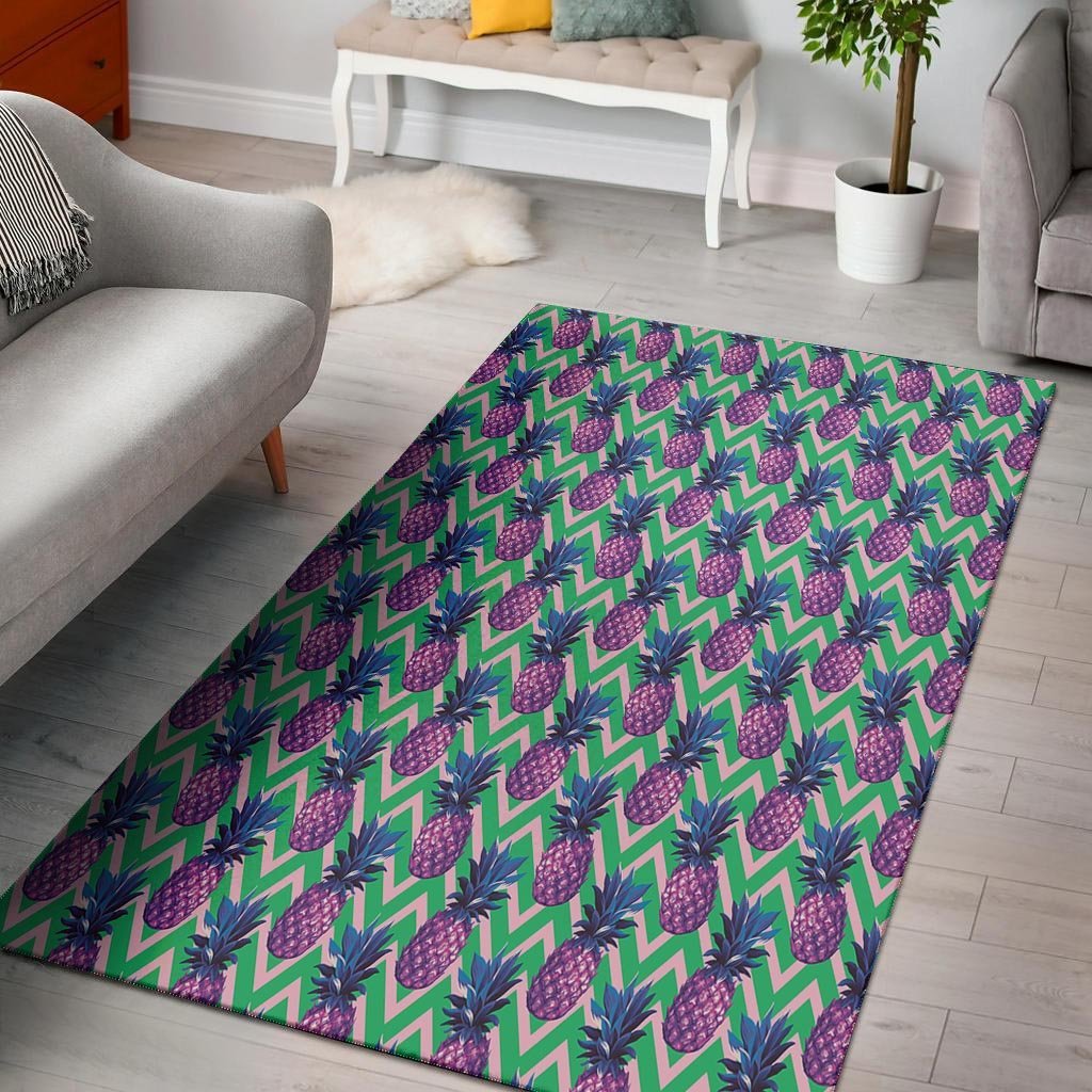 Abstract Hawaiian Pineapple Print Floor Mat-grizzshop