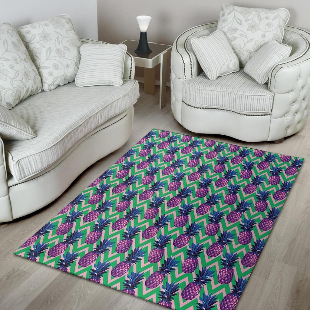 Abstract Hawaiian Pineapple Print Floor Mat-grizzshop