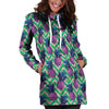 Abstract Hawaiian Pineapple Print Hoodie Dress-grizzshop