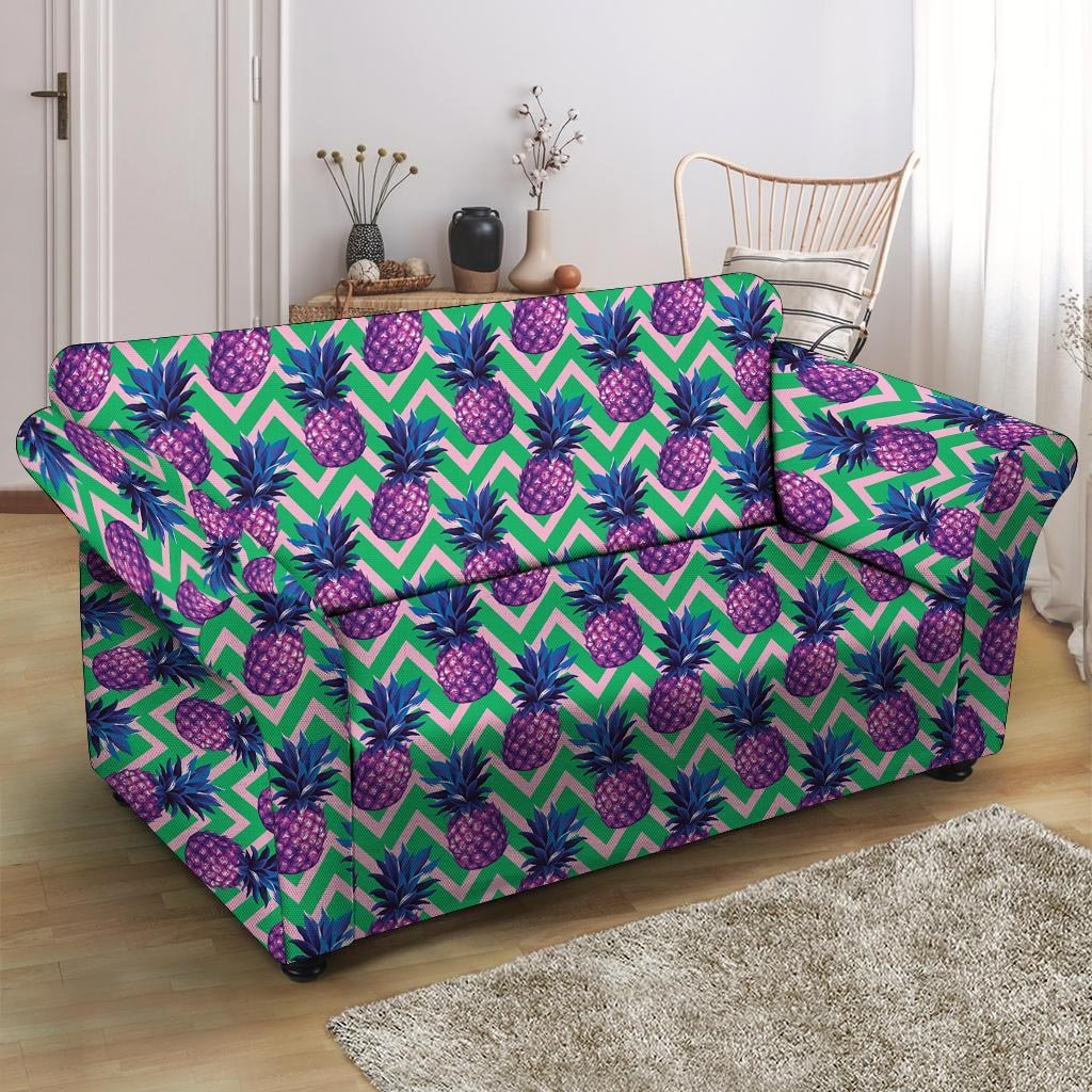 Abstract Hawaiian Pineapple Print Loveseat Cover-grizzshop