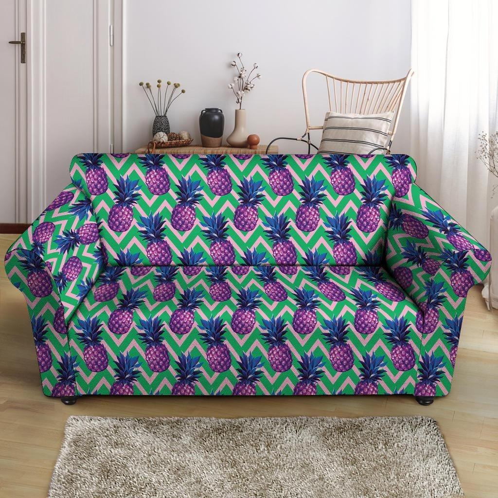 Abstract Hawaiian Pineapple Print Loveseat Cover-grizzshop