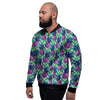 Abstract Hawaiian Pineapple Print Men's Bomber Jacket-grizzshop