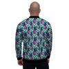 Abstract Hawaiian Pineapple Print Men's Bomber Jacket-grizzshop