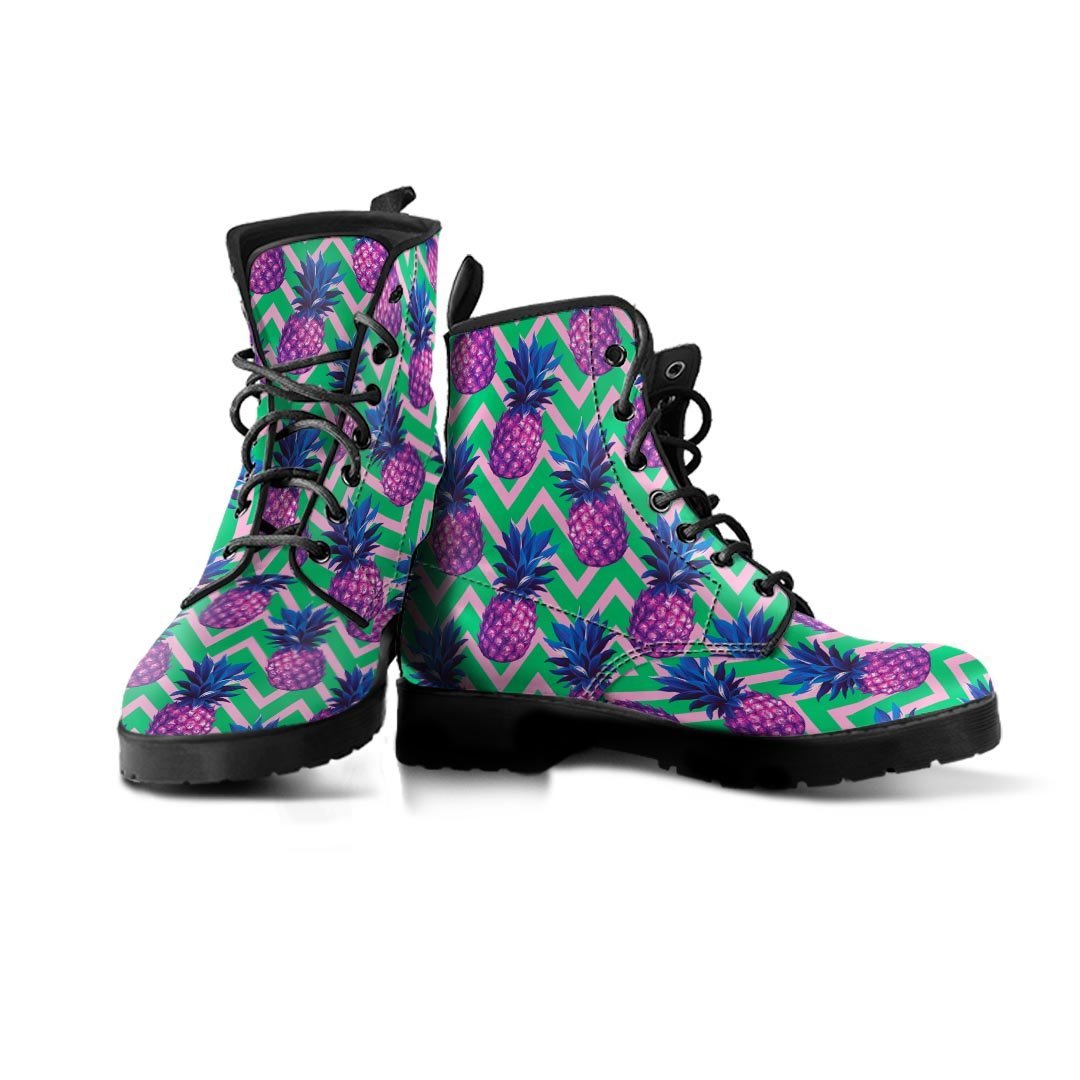 Abstract Hawaiian Pineapple Print Men's Boots-grizzshop