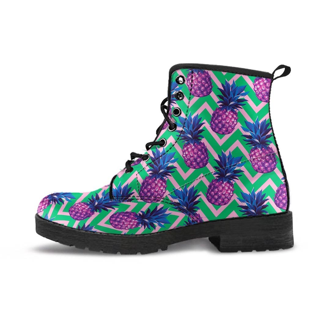 Abstract Hawaiian Pineapple Print Men's Boots-grizzshop