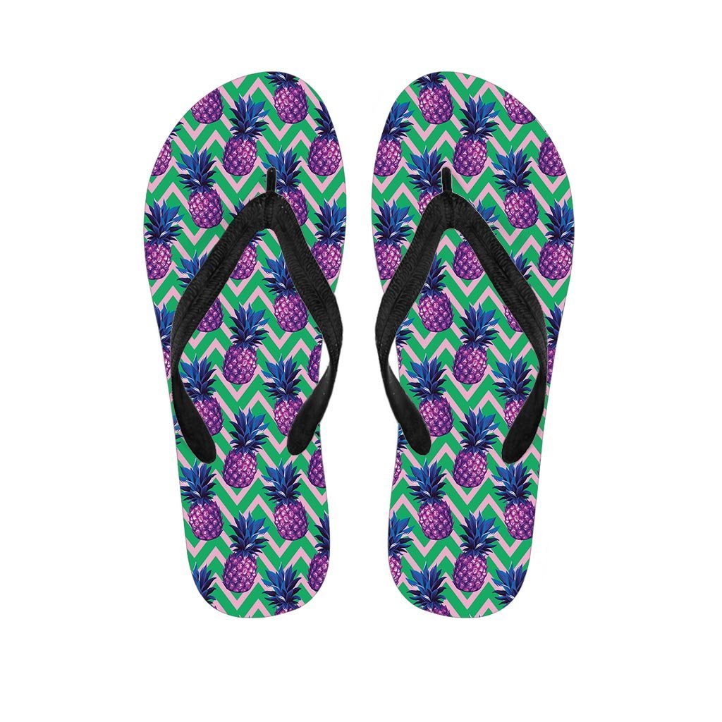 Abstract Hawaiian Pineapple Print Men's Flip Flops-grizzshop