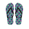 Abstract Hawaiian Pineapple Print Men's Flip Flops-grizzshop