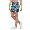 Abstract Hawaiian Pineapple Print Mini Skirt-grizzshop