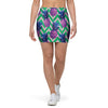 Abstract Hawaiian Pineapple Print Mini Skirt-grizzshop