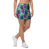 Abstract Hawaiian Pineapple Print Mini Skirt-grizzshop