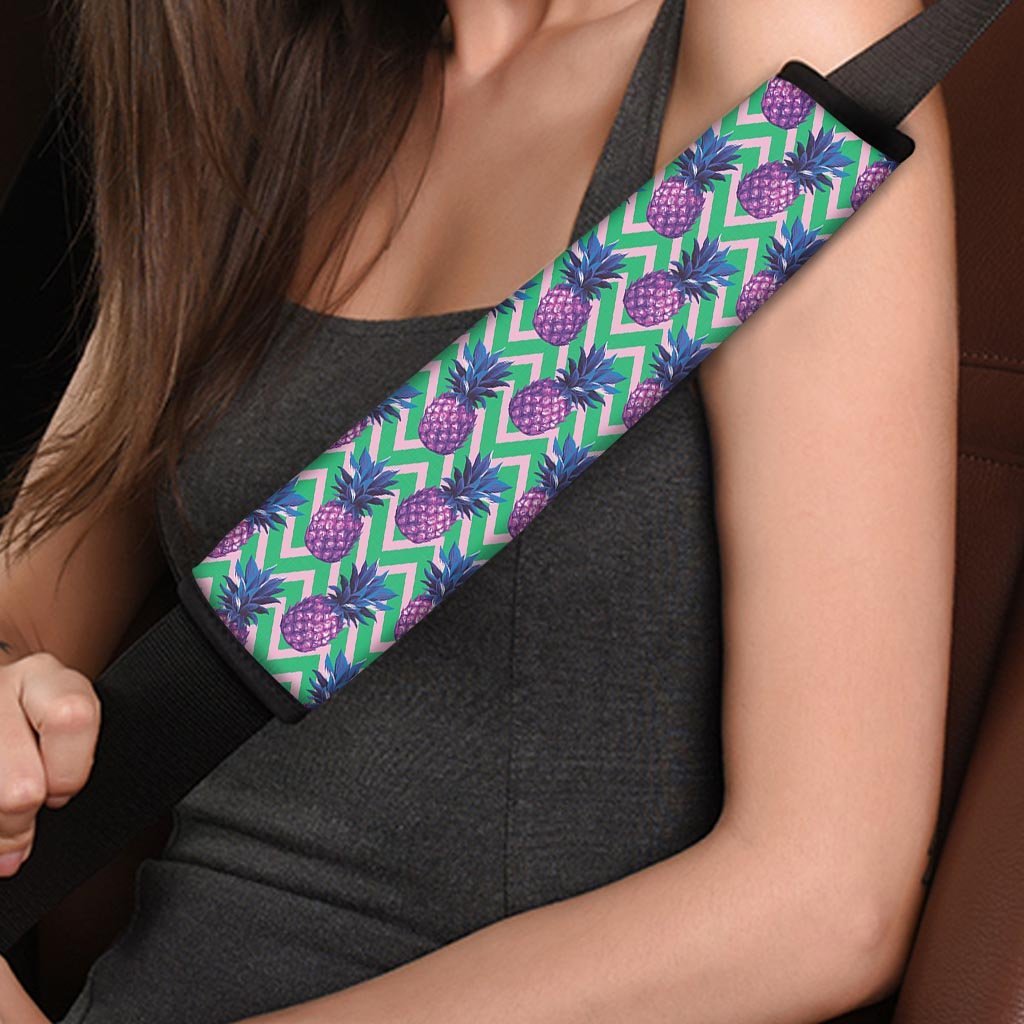 Abstract Hawaiian Pineapple Print Seat Belt Cover-grizzshop