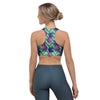 Abstract Hawaiian Pineapple Print Sports Bra-grizzshop