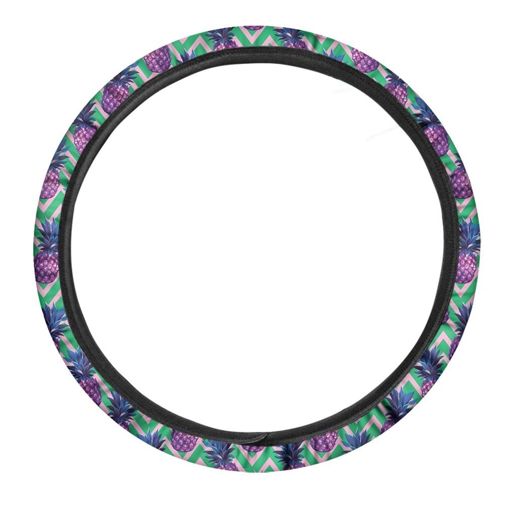 Abstract Hawaiian Pineapple Print Steering Wheel Cover-grizzshop