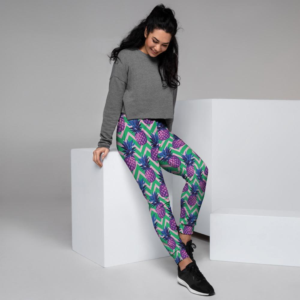 Abstract Hawaiian Pineapple Print Women's Joggers-grizzshop