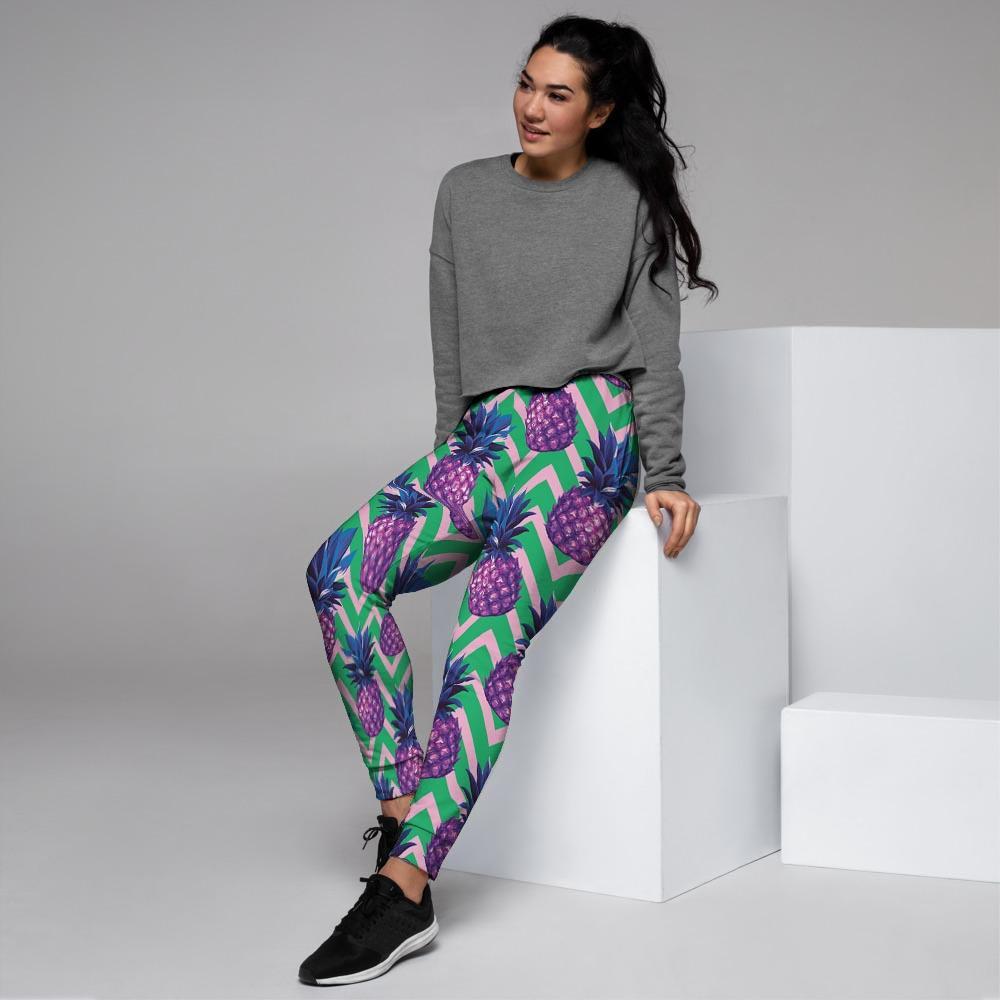 Abstract Hawaiian Pineapple Print Women's Joggers-grizzshop