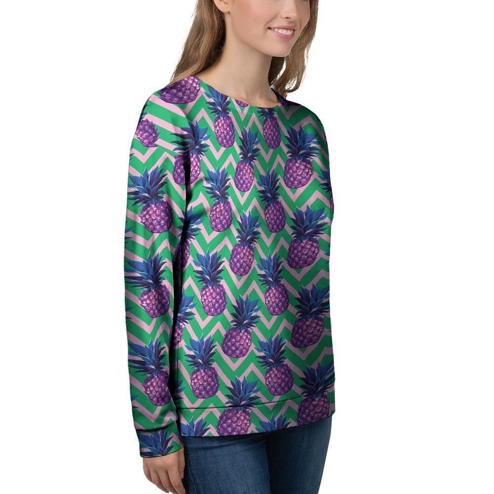 Abstract Hawaiian Pineapple Print Women's Sweatshirt-grizzshop