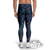 Abstract Headphone Blue Print Pattern Men's Leggings-grizzshop