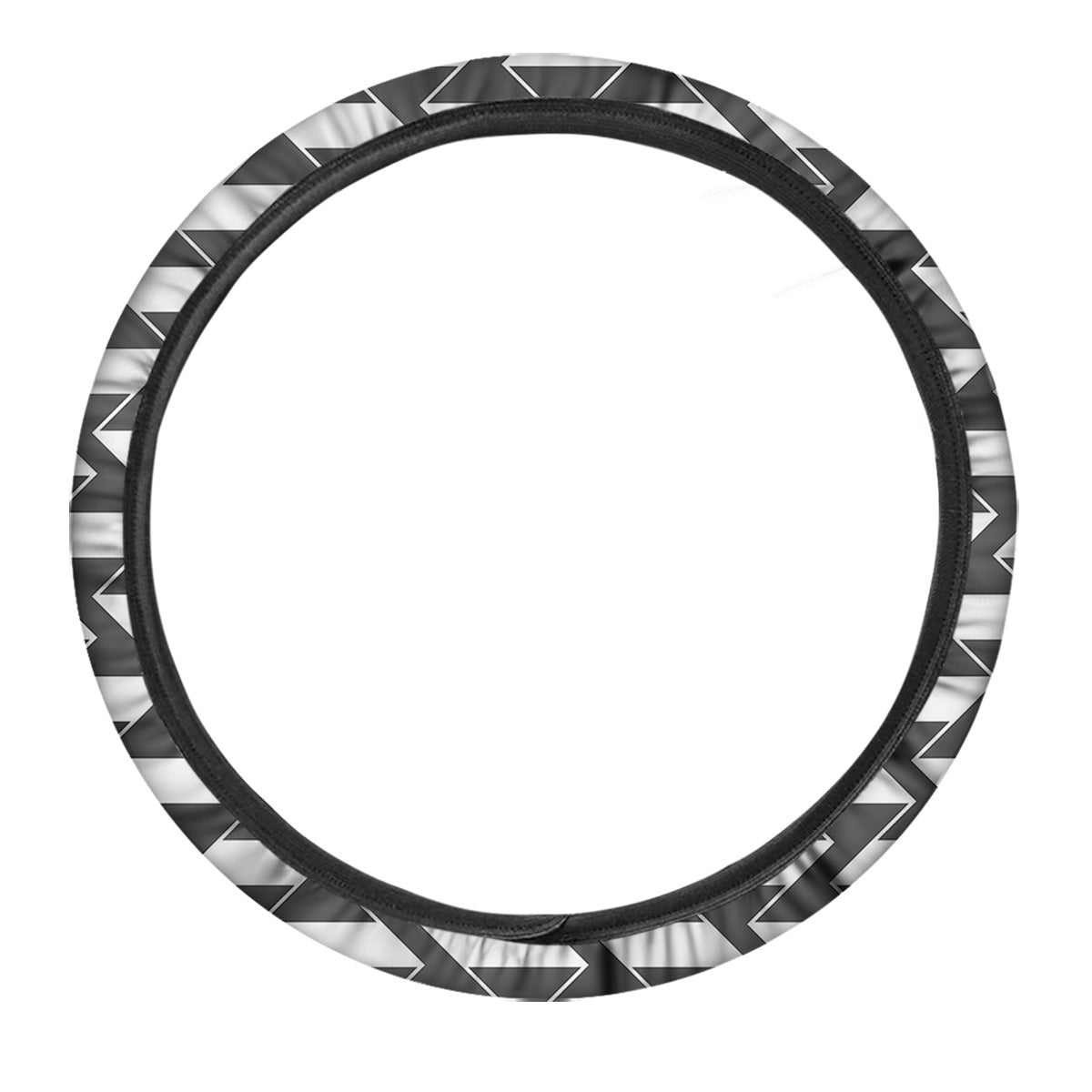 Abstract Heometric Zigzag Print Pattern Car Steering Wheel Cover-grizzshop