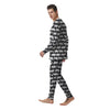 Abstract Heometric Zigzag Print Pattern Men's Pajamas-grizzshop