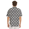 Abstract Heometric Zigzag Print Pattern Men's Short Sleeve Shirts-grizzshop