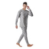 Abstract Hexagonal White 3D Print Pattern Men's Pajamas-grizzshop