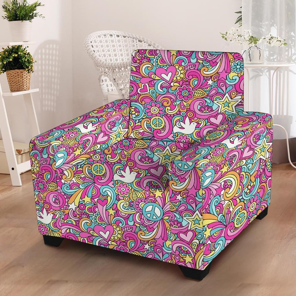 Abstract Hippie Armchair Cover-grizzshop