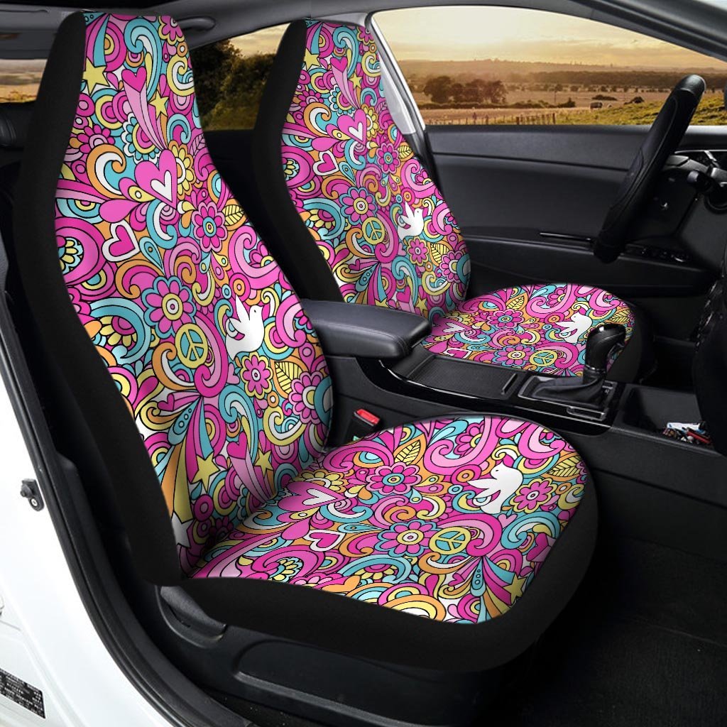 Abstract Hippie Car Seat Covers-grizzshop